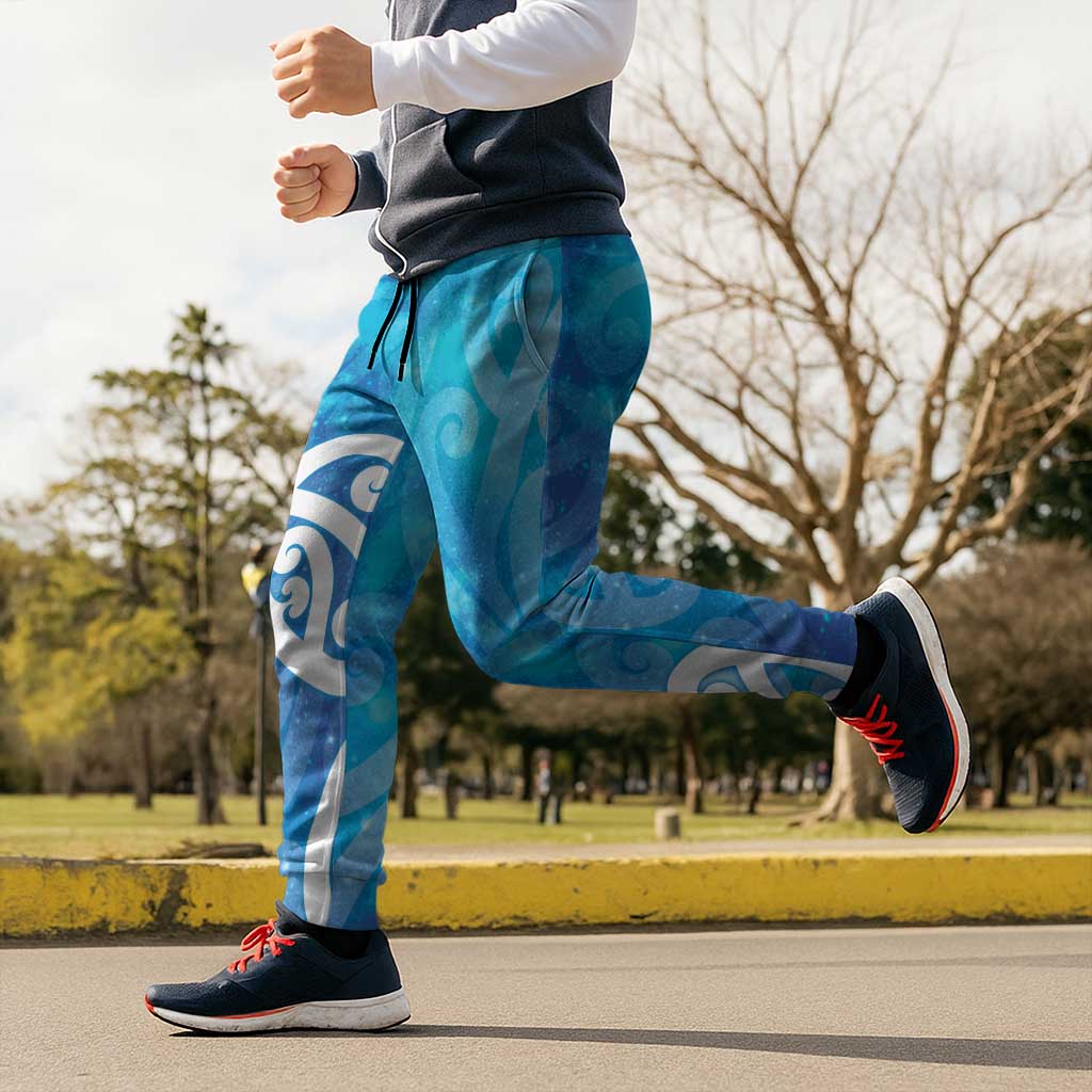 Hammerhead Shark Tattoo New Zealand Jogger Pants Maori Galaxy Mangopare Pattern