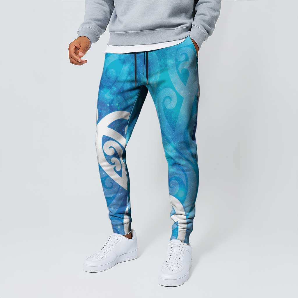 Hammerhead Shark Tattoo New Zealand Jogger Pants Maori Galaxy Mangopare Pattern