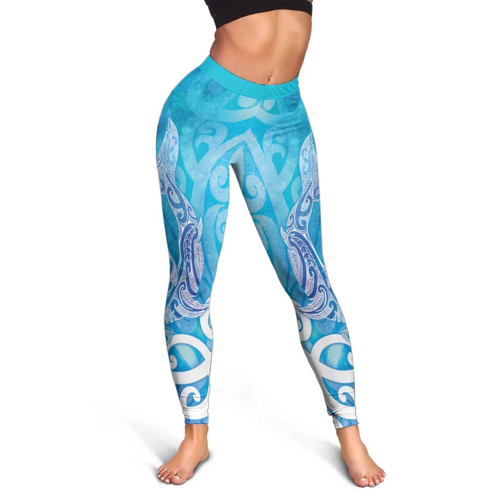 Hammerhead Shark Tattoo New Zealand Leggings Maori Galaxy Mangopare Pattern
