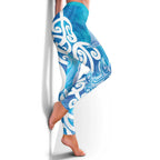 Hammerhead Shark Tattoo New Zealand Leggings Maori Galaxy Mangopare Pattern