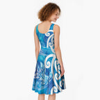 Hammerhead Shark Tattoo New Zealand Midi Dress Maori Galaxy Mangopare Pattern
