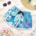 Hammerhead Shark Tattoo New Zealand Shorts for Women Maori Galaxy Mangopare Pattern