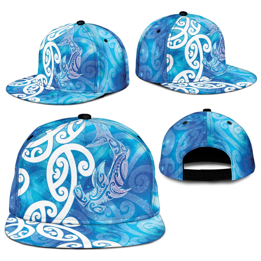 Hammerhead Shark Tattoo New Zealand Snapback Cap Maori Galaxy Mangopare Pattern