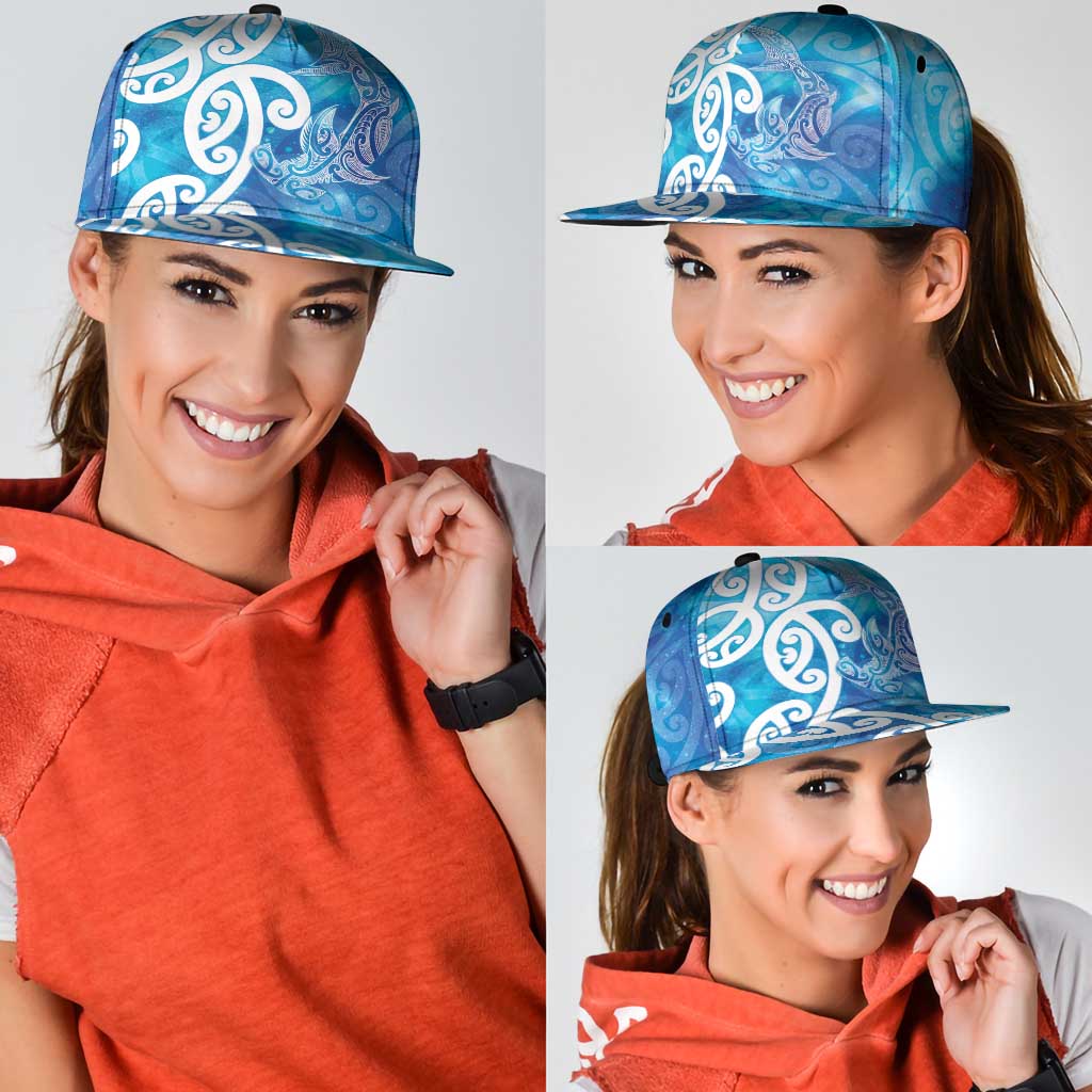 Hammerhead Shark Tattoo New Zealand Snapback Cap Maori Galaxy Mangopare Pattern