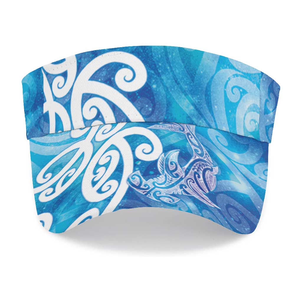 Hammerhead Shark Tattoo New Zealand Sun Visor Cap Maori Galaxy Mangopare Pattern