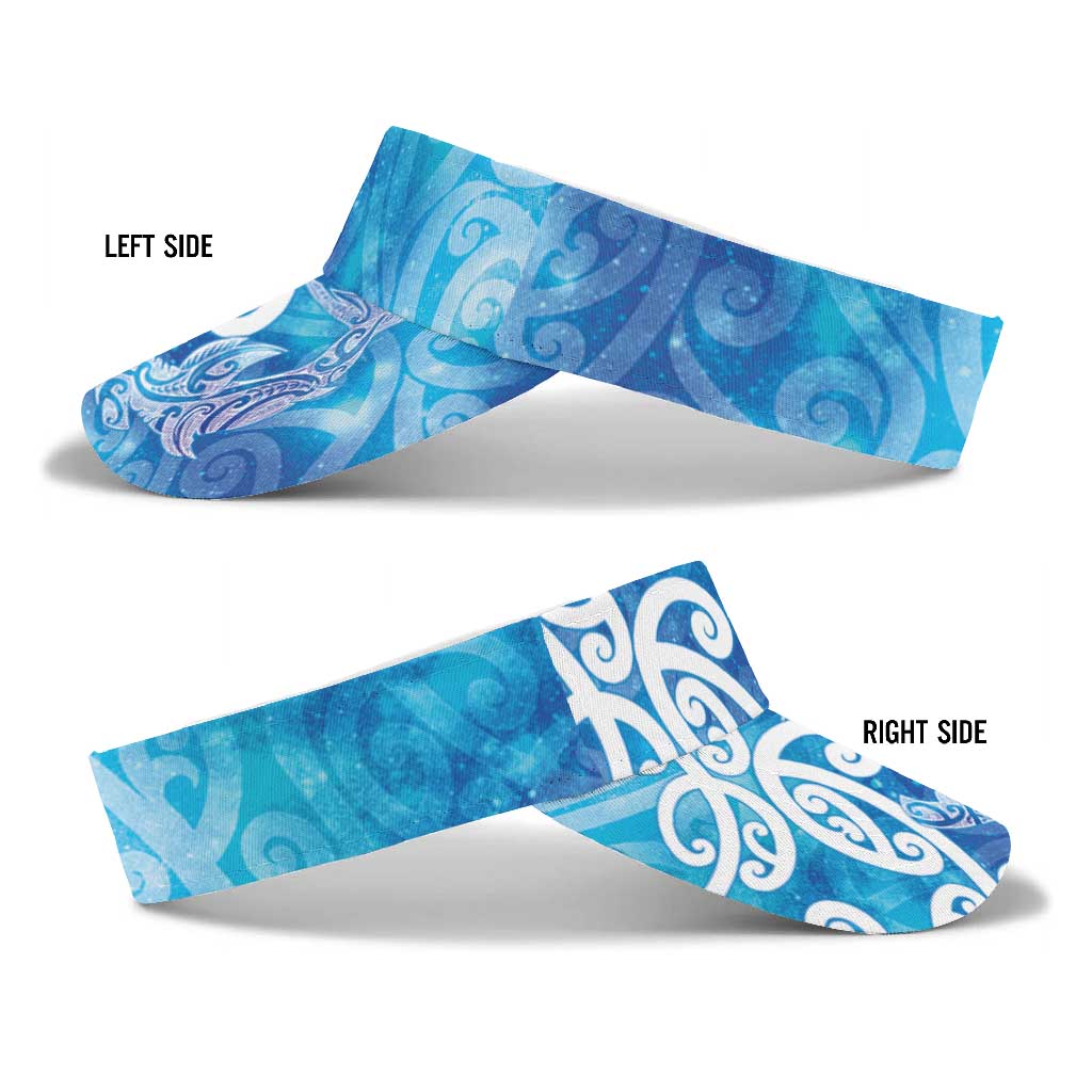 Hammerhead Shark Tattoo New Zealand Sun Visor Cap Maori Galaxy Mangopare Pattern