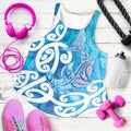 Hammerhead Shark Tattoo New Zealand Women Racerback Tank Maori Galaxy Mangopare Pattern