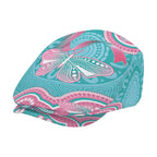 Hereditary And Gynecologic Cancer Awareness Jeff Hat Teal Pink Ribbon Aboriginal Art - Aussie Hoodie