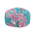 Hereditary And Gynecologic Cancer Awareness Jeff Hat Teal Pink Ribbon Aboriginal Art - Aussie Hoodie