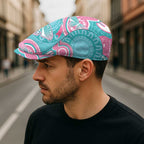Hereditary And Gynecologic Cancer Awareness Jeff Hat Teal Pink Ribbon Aboriginal Art - Aussie Hoodie