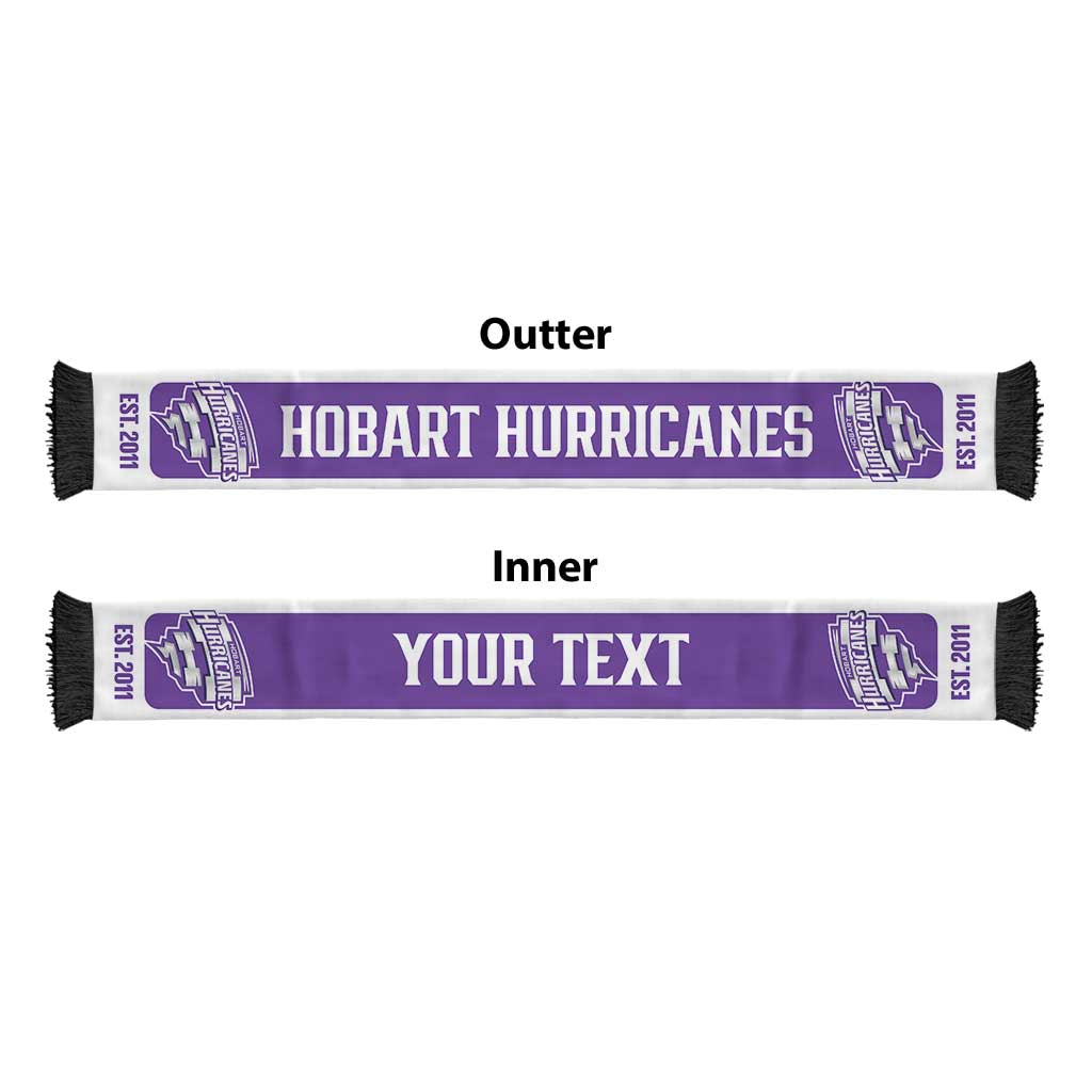 Hobart Hurricanes Cricket Personalised Ruffneck Scarf 2026 Go Champions