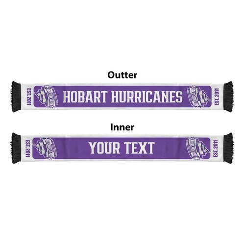 Hobart Hurricanes Cricket Personalised Ruffneck Scarf 2026 Go Champions