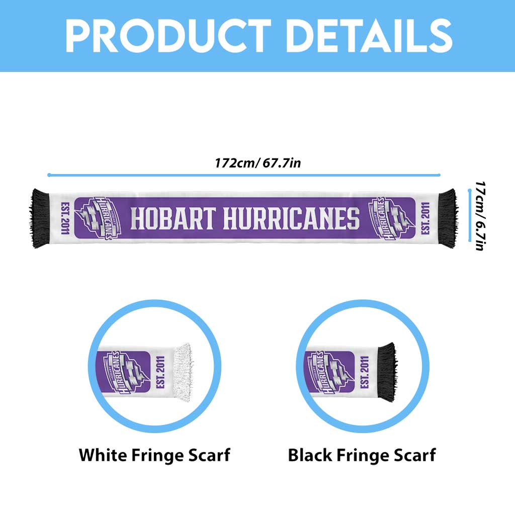 Hobart Hurricanes Cricket Personalised Ruffneck Scarf 2026 Go Champions