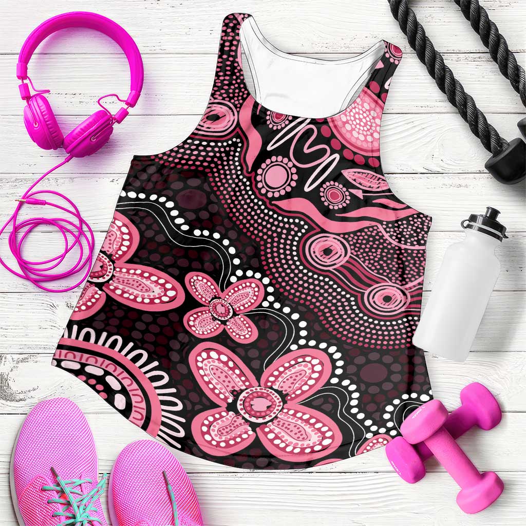 Honoring 50 Years of NAIDOC 2025 Women Racerback Tank Pink Power - Aussie Hoodie