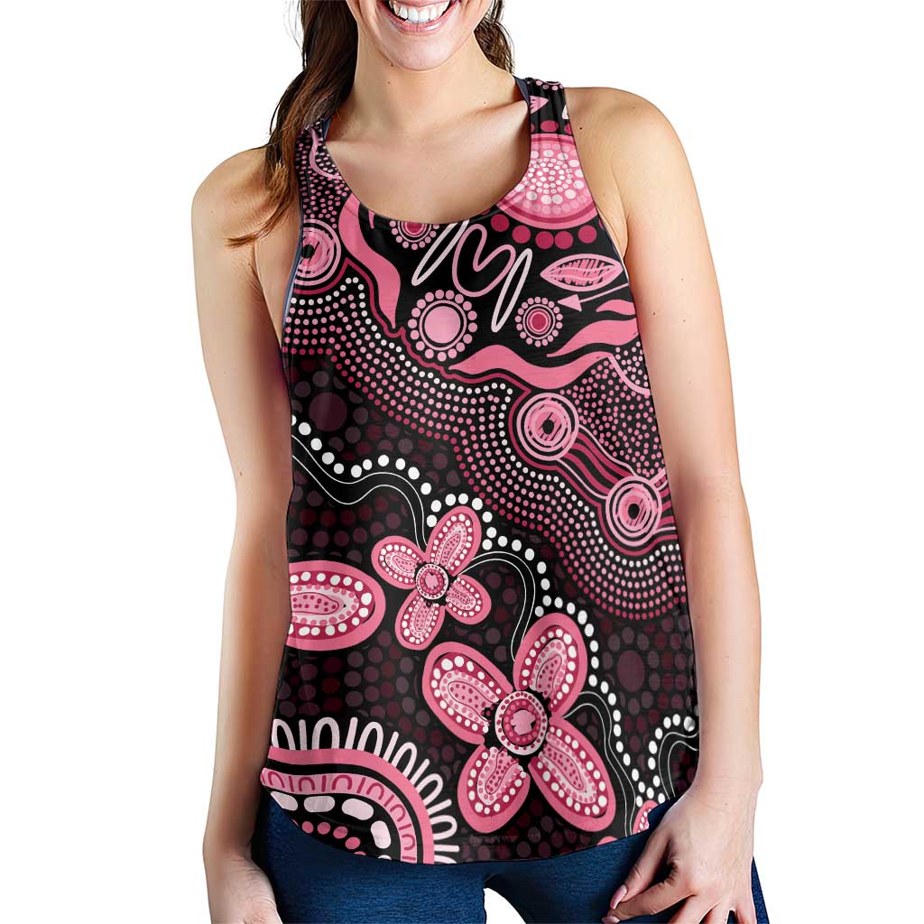 Honoring 50 Years of NAIDOC 2025 Women Racerback Tank Pink Power - Aussie Hoodie