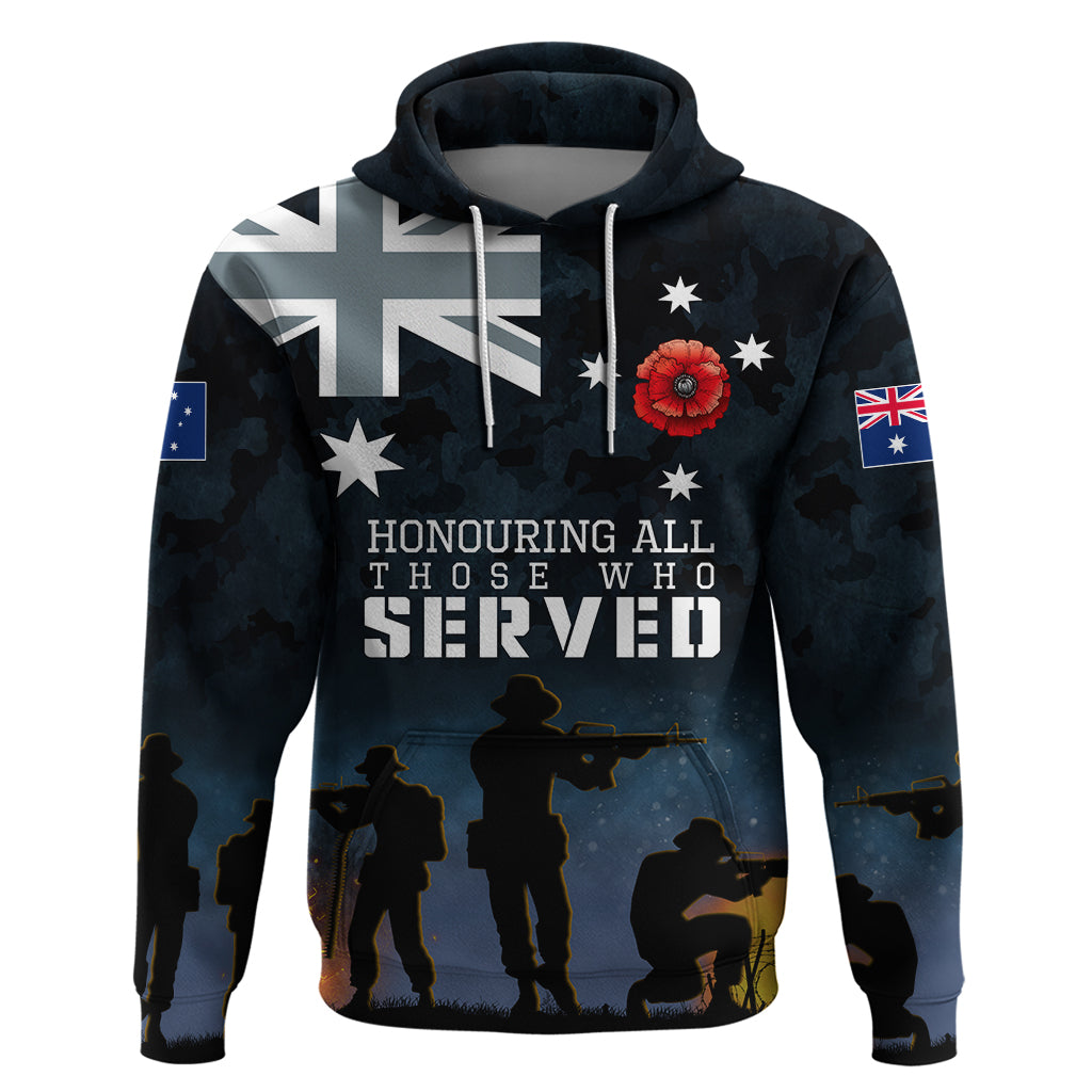 Australia Anzac Hoodie - Honouring All Those Who Served Hoodie