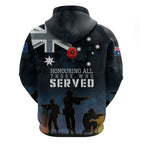 Australia Anzac Hoodie - Honouring All Those Who Served Hoodie