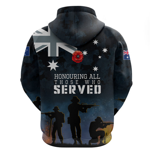 Australia Anzac Hoodie - Honouring All Those Who Served Hoodie