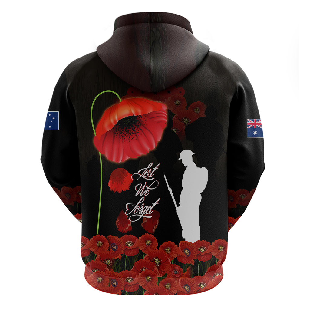 Anzac Hoodie - Remembrance Poppy Flowers