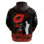 Anzac Hoodie - Remembrance Poppy Flowers