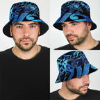 Humpback Whale Matariki New Zealand Bucket Hat NZ Maori Paikea Poutama Luxury Blue