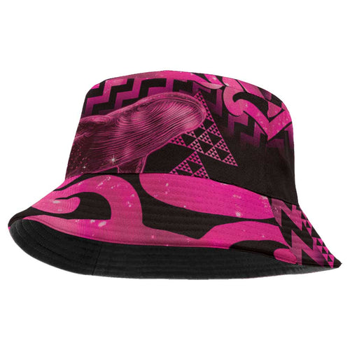 Humpback Whale Matariki New Zealand Bucket Hat NZ Maori Paikea Poutama Luxury Pink