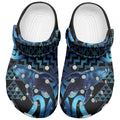 Humpback Whale Matariki New Zealand Clogs Shoes NZ Maori Paikea Poutama Luxury Blue