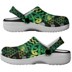 Humpback Whale Matariki New Zealand Clogs Shoes NZ Maori Paikea Poutama Luxury Green