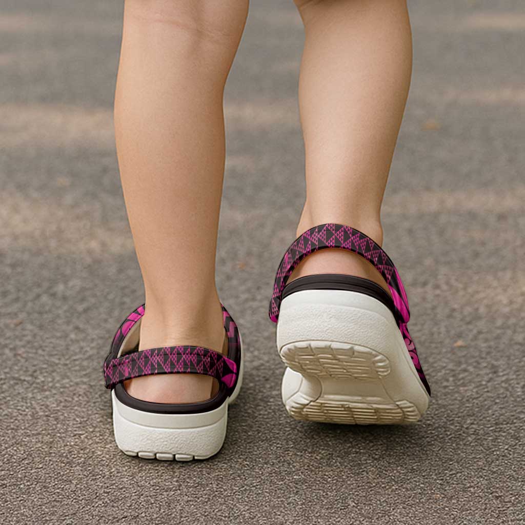 Humpback Whale Matariki New Zealand Clogs Shoes NZ Maori Paikea Poutama Luxury Pink