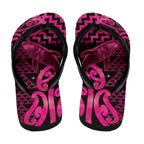 Humpback Whale Matariki New Zealand Flip Flops NZ Maori Paikea Poutama Luxury Pink