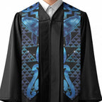 Humpback Whale Matariki New Zealand Graduation Stole NZ Maori Paikea Poutama Luxury Blue