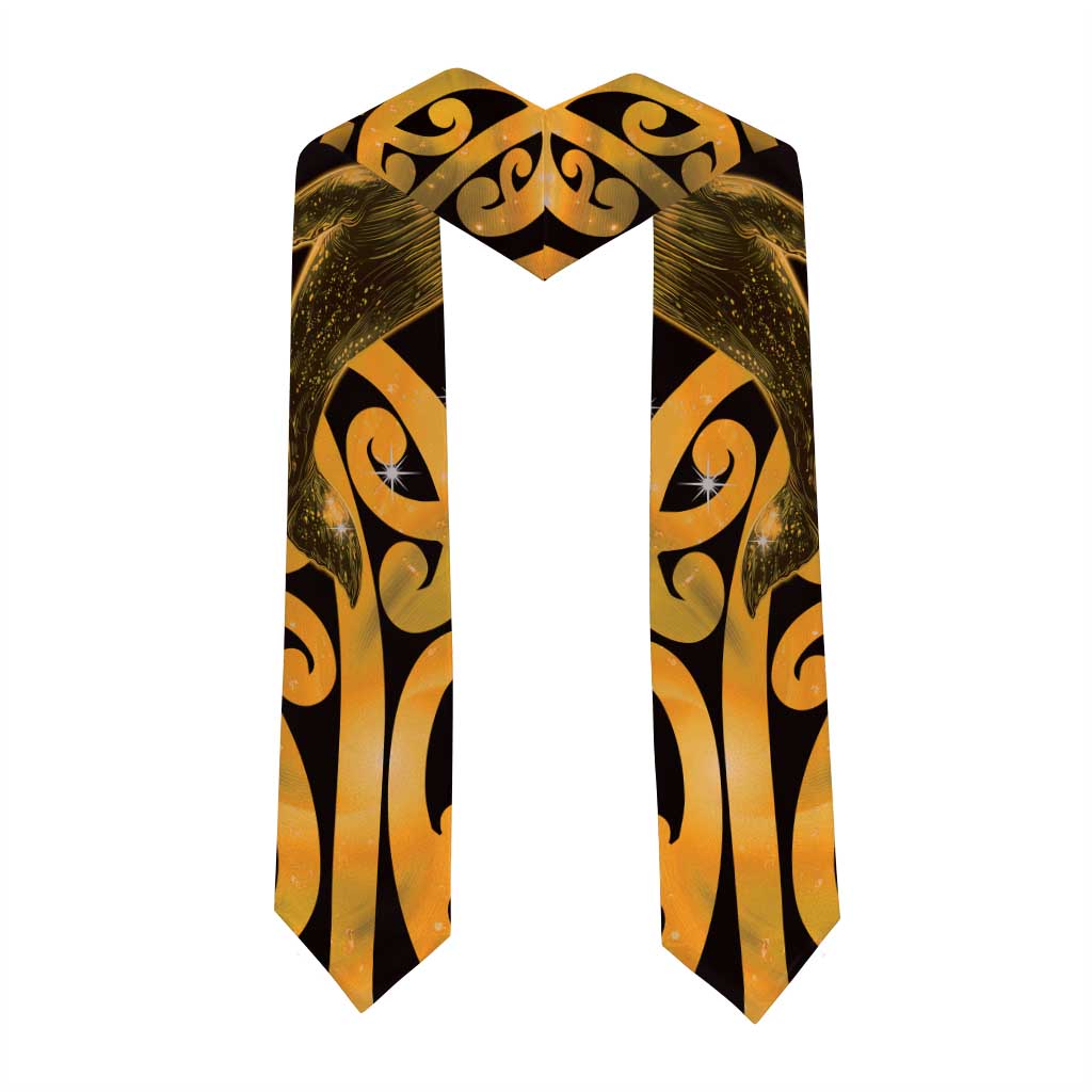 Humpback Whale Matariki New Zealand Graduation Stole NZ Maori Paikea Poutama Luxury Gold
