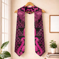 Humpback Whale Matariki New Zealand Graduation Stole NZ Maori Paikea Poutama Luxury Pink