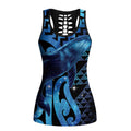 Humpback Whale Matariki New Zealand Hollow Tank Top NZ Maori Paikea Poutama Luxury Blue