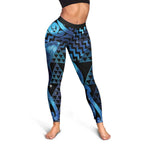 Humpback Whale Matariki New Zealand Leggings NZ Maori Paikea Poutama Luxury Blue