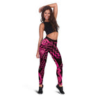 Humpback Whale Matariki New Zealand Leggings NZ Maori Paikea Poutama Luxury Pink