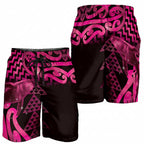 Humpback Whale Matariki New Zealand Shorts for Men NZ Maori Paikea Poutama Luxury Pink