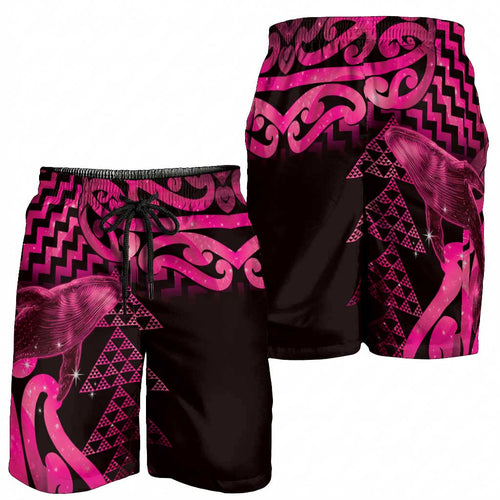 Humpback Whale Matariki New Zealand Shorts for Men NZ Maori Paikea Poutama Luxury Pink