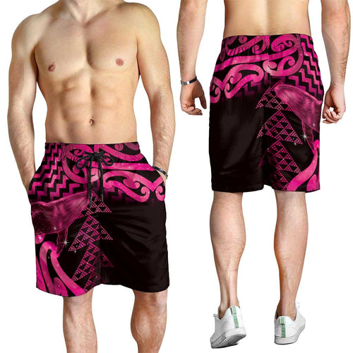 Humpback Whale Matariki New Zealand Shorts for Men NZ Maori Paikea Poutama Luxury Pink