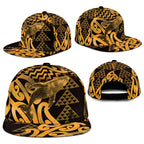 Humpback Whale Matariki New Zealand Snapback Cap NZ Maori Paikea Poutama Luxury Gold