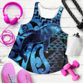 Humpback Whale Matariki New Zealand Women Racerback Tank NZ Maori Paikea Poutama Luxury Blue
