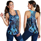 Humpback Whale Matariki New Zealand Women Racerback Tank NZ Maori Paikea Poutama Luxury Blue