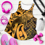 Humpback Whale Matariki New Zealand Women Racerback Tank NZ Maori Paikea Poutama Luxury Gold