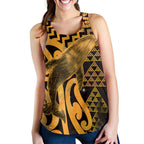 Humpback Whale Matariki New Zealand Women Racerback Tank NZ Maori Paikea Poutama Luxury Gold