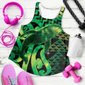 Humpback Whale Matariki New Zealand Women Racerback Tank NZ Maori Paikea Poutama Luxury Green