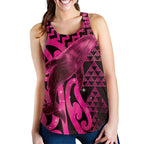 Humpback Whale Matariki New Zealand Women Racerback Tank NZ Maori Paikea Poutama Luxury Pink