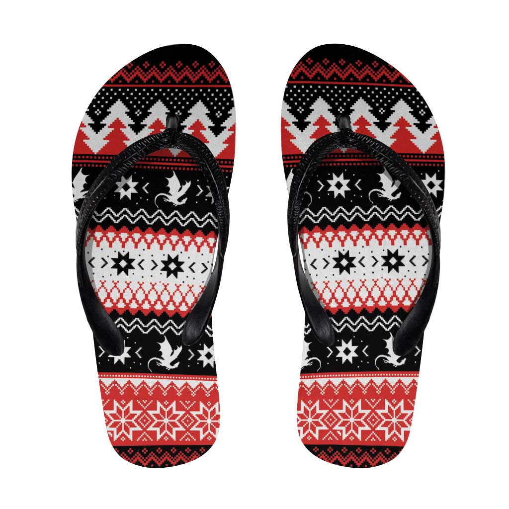 Illawarra Dragons Fire Flip Flops Christmas Rugby League Spirit - Aussie Hoodie