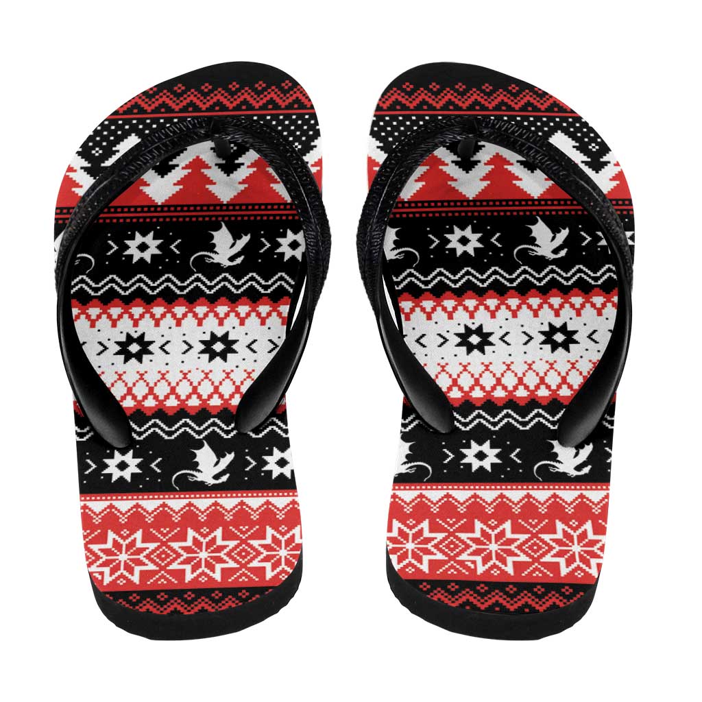 Illawarra Dragons Fire Flip Flops Christmas Rugby League Spirit - Aussie Hoodie