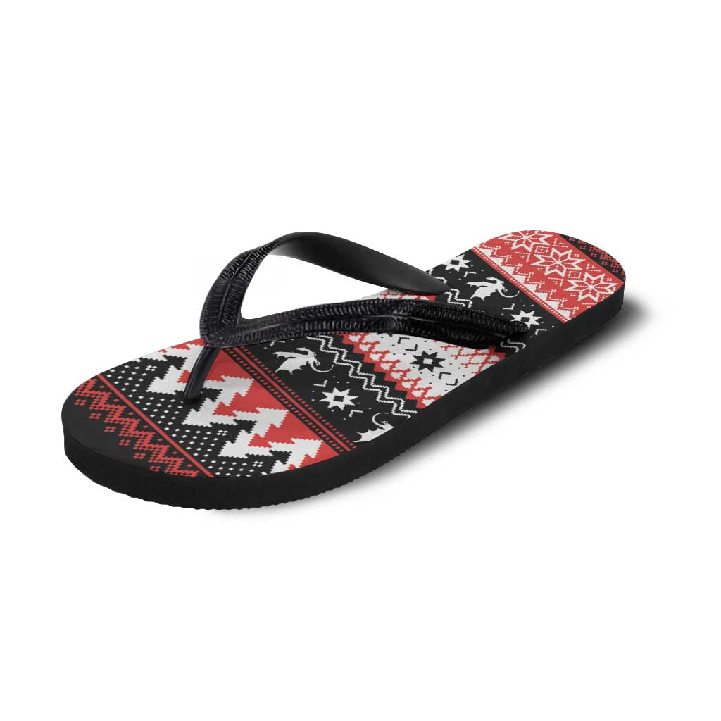 Illawarra Dragons Fire Flip Flops Christmas Rugby League Spirit - Aussie Hoodie