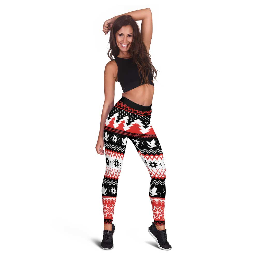 Illawarra Dragons Fire Leggings Christmas Rugby League Spirit - Aussie Hoodie